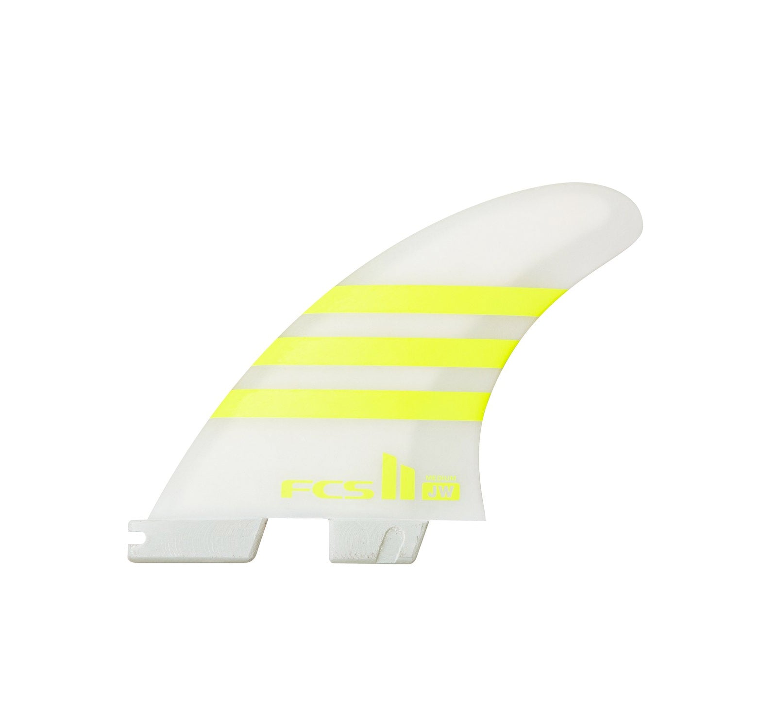 FCS II JW PC Medium Tri Fin Set - Acid/White