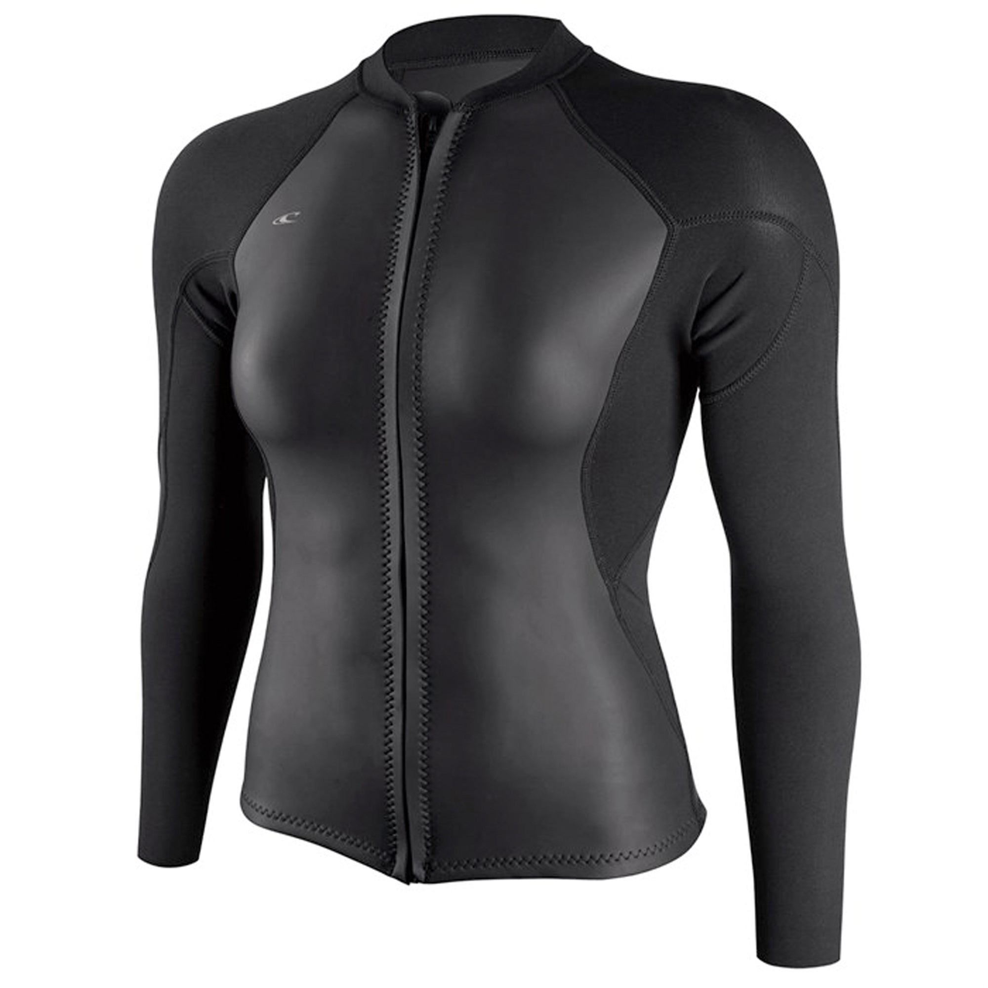 O'Neill Bahia 1.5mm Women's Front Zip Wetsuit Jacket - Black