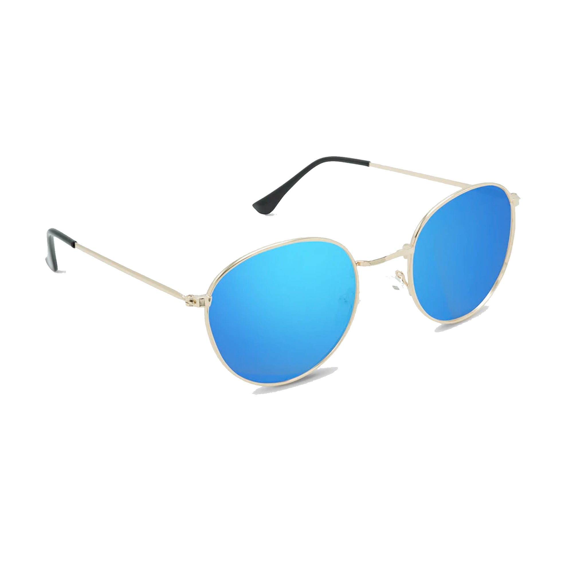 Nectar Greenwich Men's Polarized Sunglasses - Gold Metal/Blue Polarized