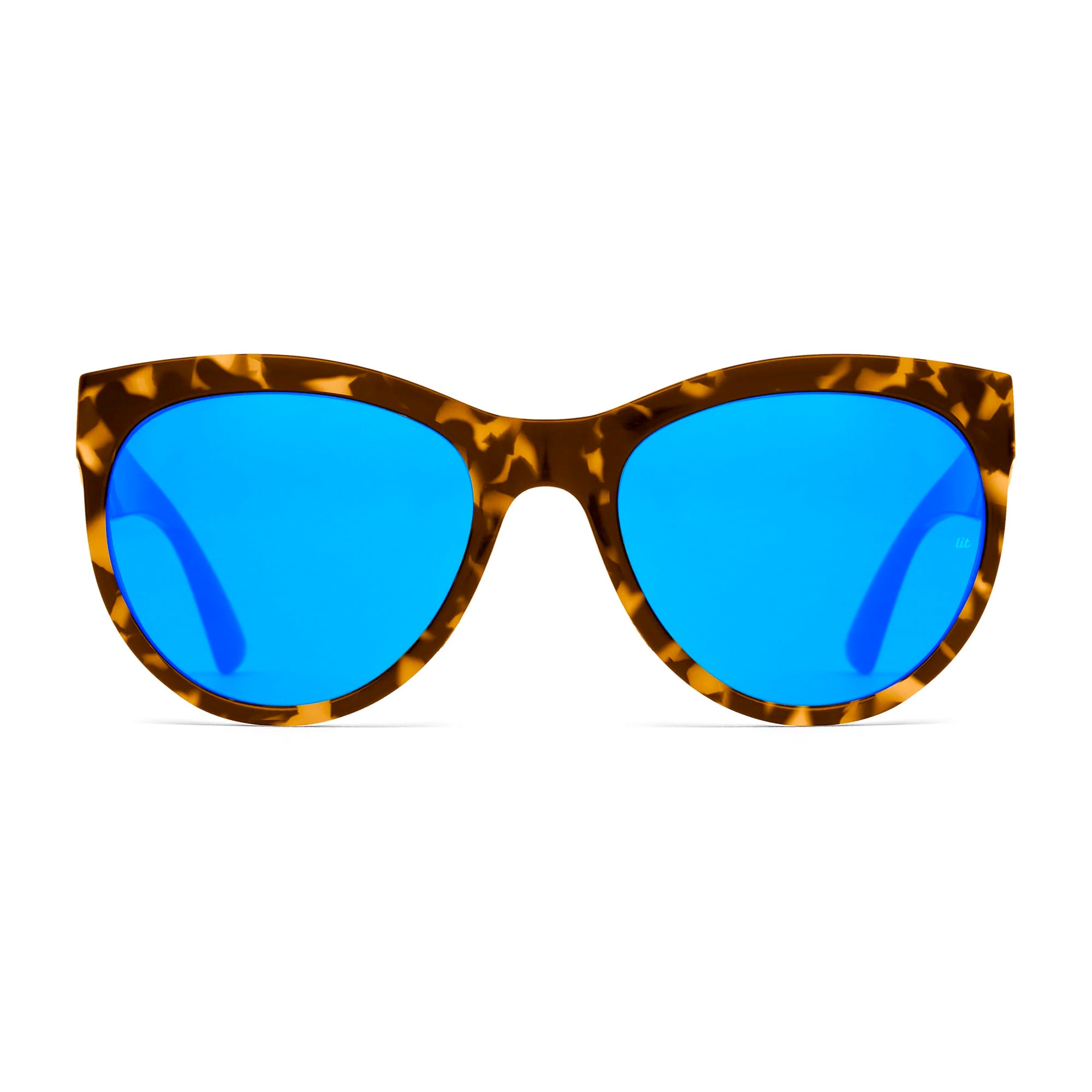 Otis Aerial Men's Sunglasses - Matte Honey Tortoise/LIT Mirror Blue Polarized