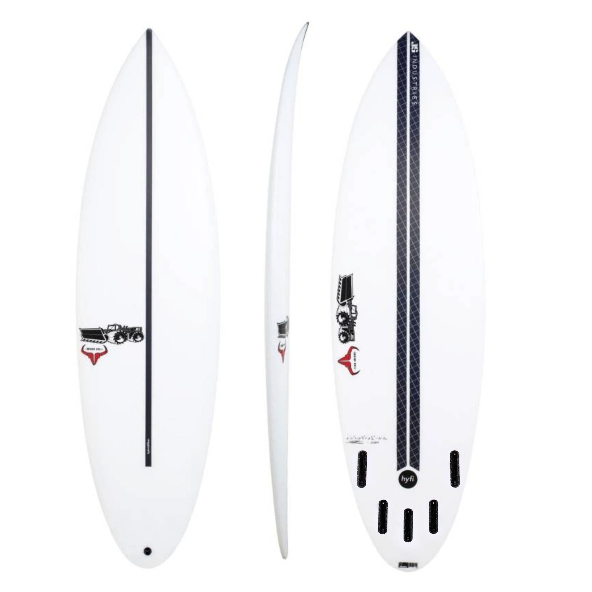 JS Raging Bull Round HYFI Surfboard - Futures