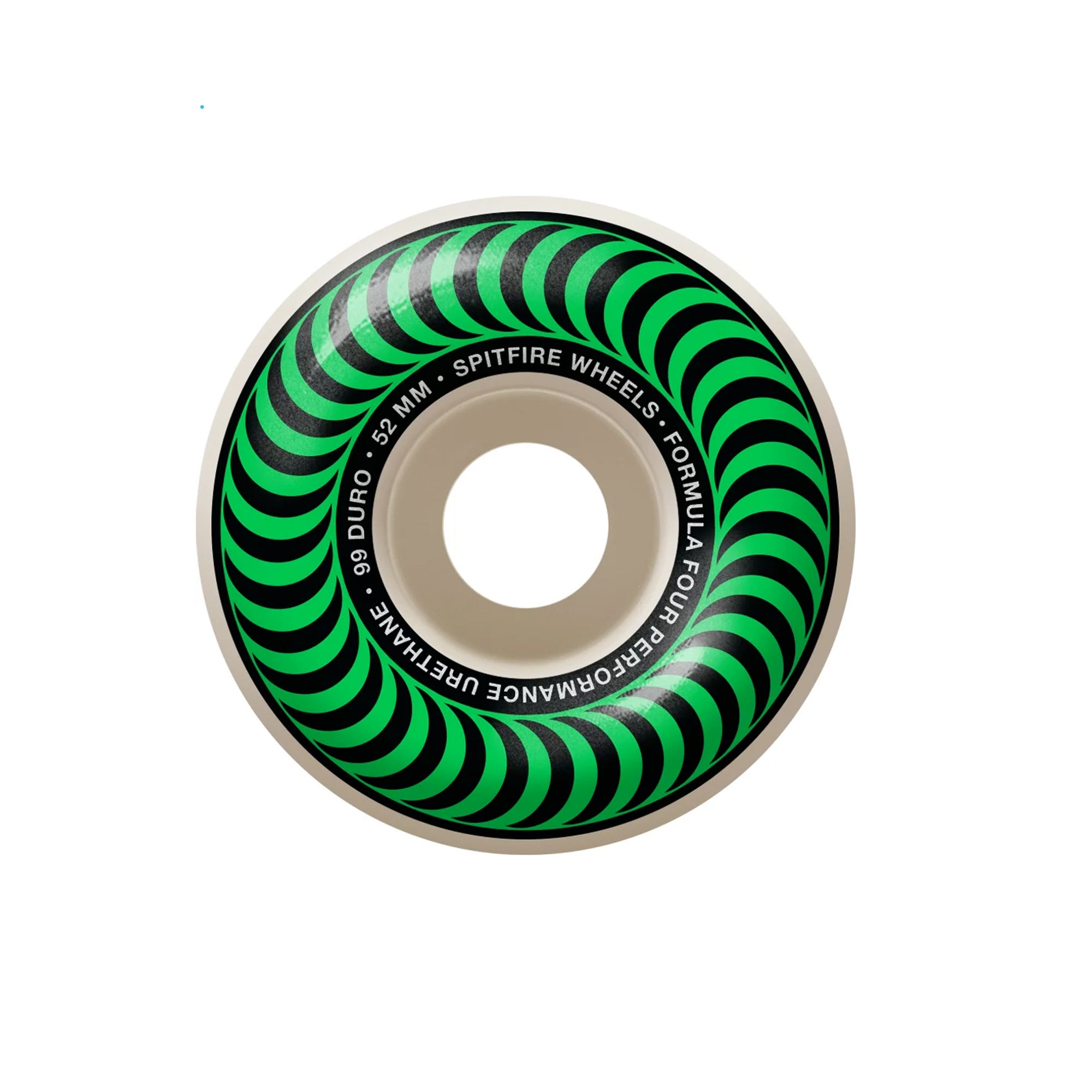 Spitfire F4 99a Classic Swirl 52mm Skateboard Wheels - White/Green